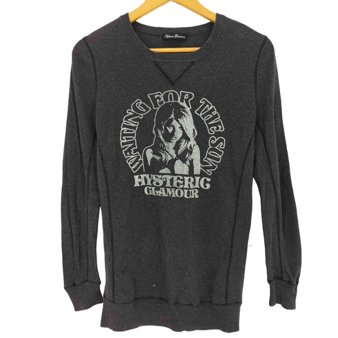 ヒステリックグラマー HYSTERIC GLAMOUR WATCHING FOR THE SUN ガールズロゴ クルーネックニット レディース FREE
