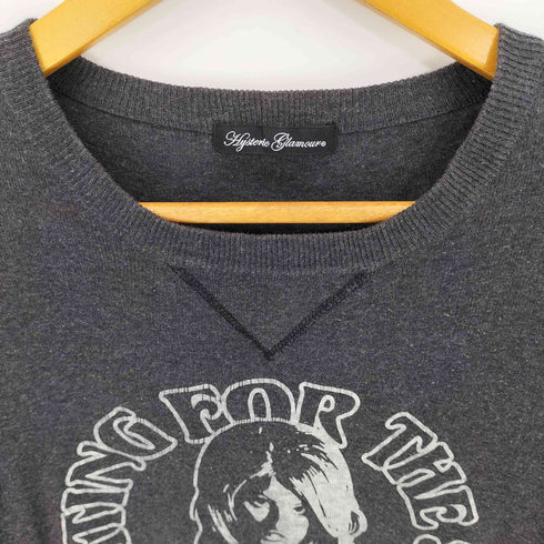 ヒステリックグラマー HYSTERIC GLAMOUR WATCHING FOR THE SUN ガールズロゴ クルーネックニット レディース FREE
