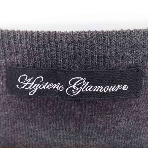 ヒステリックグラマー HYSTERIC GLAMOUR WATCHING FOR THE SUN ガールズロゴ クルーネックニット レディース FREE