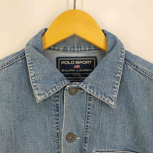 ポロスポーツラルフローレン POLO SPORT RALPH LAUREN 90s ジャケットディテール デニムシャツ メンズ import:M