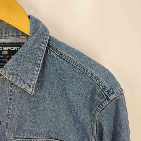 ポロスポーツラルフローレン POLO SPORT RALPH LAUREN 90s ジャケットディテール デニムシャツ メンズ import:M