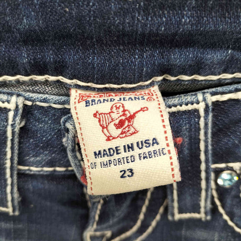 トゥルーレリジョン TRUE RELIGION MADE IN USA スワロフスキーボタンデニムパンツ y2k レディース US:23
