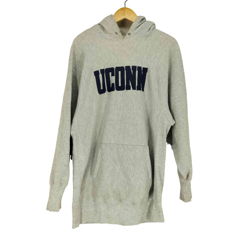 チャンピオン Champion メキシコ製 REVERSE WEAVE UCONN ラバープリントプルーオーバーパーカー メンズ JPN:XXL