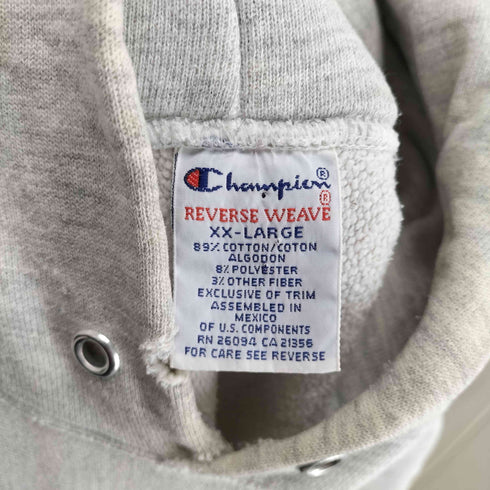 チャンピオン Champion メキシコ製 REVERSE WEAVE UCONN ラバープリントプルーオーバーパーカー メンズ JPN:XXL