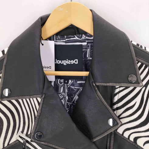 デシグアル Desigual ゼブラ バイカージャケット レディース JPN:S