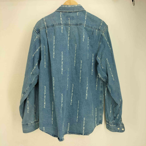 シュプリーム Supreme 20AW Logo Stripe Jacquard Denim Shirt メンズ import:L