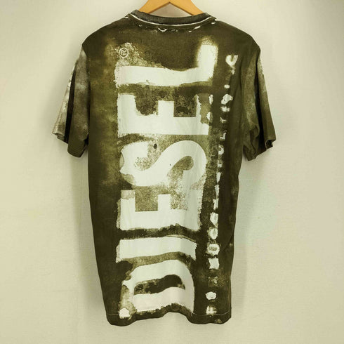 ディーゼル DIESEL ペイント ロゴ クルーネック 半袖 Tシャツ メンズ import:M