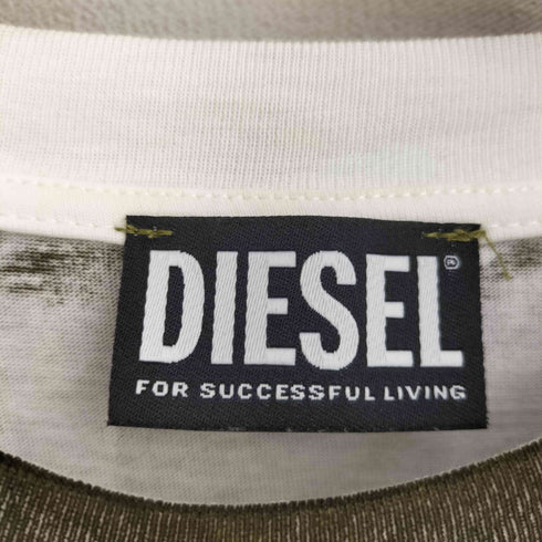 ディーゼル DIESEL ペイント ロゴ クルーネック 半袖 Tシャツ メンズ import:M