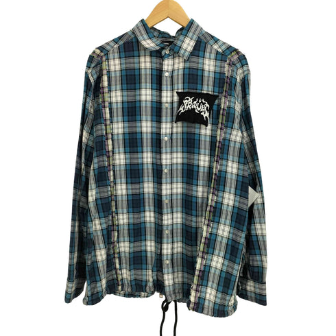 ディーゼル DIESEL リメイク加工 ワッペン チエック シャツ コーチジャケット メンズ