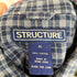 ストラクチャー STRUCTURE ボタンダウンチェックシャツ メンズ import:M