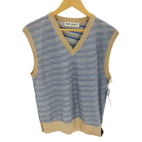 アワーレガシィー OUR LEGACY CARTOON STATIC STRIPE KNITTED VEST メンズ 50