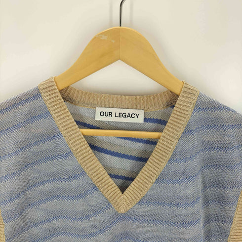 アワーレガシィー OUR LEGACY CARTOON STATIC STRIPE KNITTED VEST メンズ 50