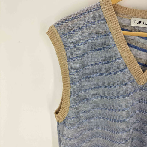 アワーレガシィー OUR LEGACY CARTOON STATIC STRIPE KNITTED VEST メンズ 50