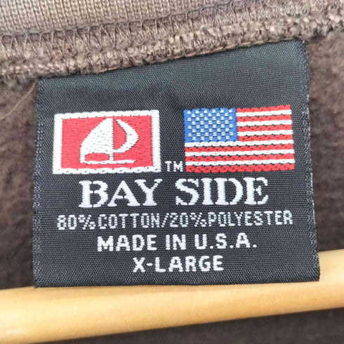 ベイサイド BAYSIDE USA製 裏起毛 クルーネック スウェット メンズ import:XL