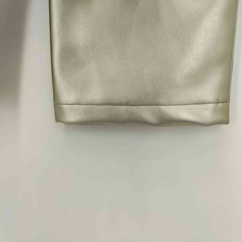 ロクビューティーアンドユースユナイテッドアローズ 6 BEAUTY & YOUTH UNITED ARROWS SILVER COLOR FAKE LEATHER PANTS レディース 36
