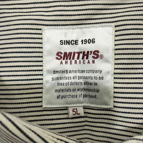 スミスアメリカン SMITHS AMERICAN T/Cツイル 切替ポケット ワークシャツ メンズ 5L