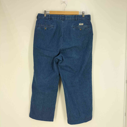 ポロラルフローレン POLO RALPH LAUREN 90-00s メキシコ製 POLO DENIM ポロデニム 2タック ワイドテーパード デニムパンツ メンズ 35×30