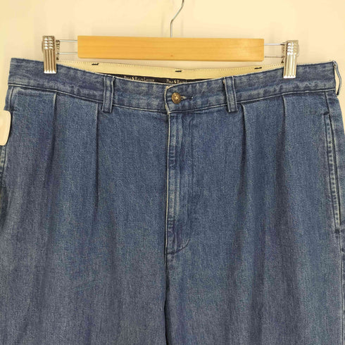 ポロラルフローレン POLO RALPH LAUREN 90-00s メキシコ製 POLO DENIM ポロデニム 2タック ワイドテーパード デニムパンツ メンズ 35×30
