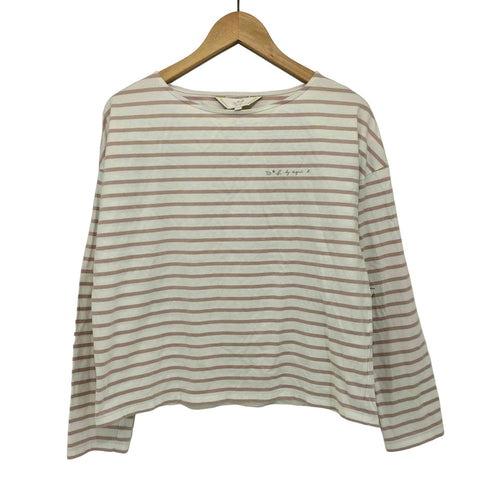 トゥービーバイアニエスベー To b. by agnes b. ボートネックボーダーL/S TEE レディース 38