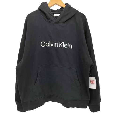 カルバンクライン CALVIN KLEIN 刺繍ロゴプルオーバーパーカー メンズ L