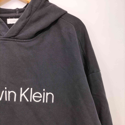 カルバンクライン CALVIN KLEIN 刺繍ロゴプルオーバーパーカー メンズ L