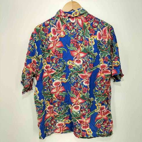 レインスプーナー Reyn Spooner 総柄 ショートスリーブ レーヨン アロハシャツ メンズ M