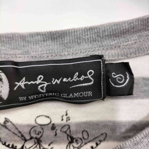 アンディウォーホル バイヒステリックグラマー andy warhol by HYSTERIC GLAMOUR Y2K グラデーションS/SボーダーTEE メンズ S