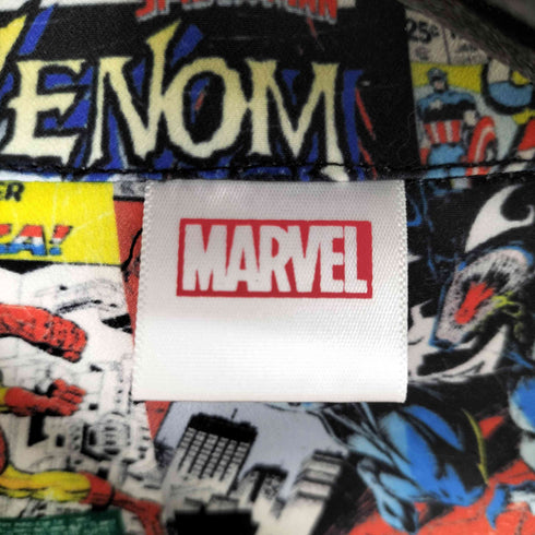 マーベル MARVEL 映画プリント総柄開襟S/Sシャツ アメコミ メンズ FREE