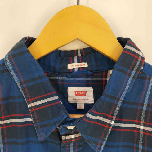 リーバイス Levis ポケット付き 白タブ ボタンダウン チェック シャツ メンズ import:XL
