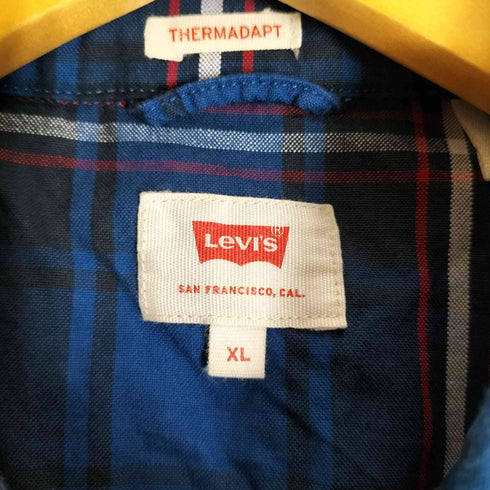 リーバイス Levis ポケット付き 白タブ ボタンダウン チェック シャツ メンズ import:XL