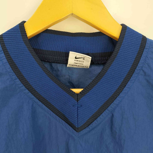 ナイキ NIKE 90s 銀タグ ロゴプリント Vネック ナイロン プルオーバー メンズ M(10-12)
