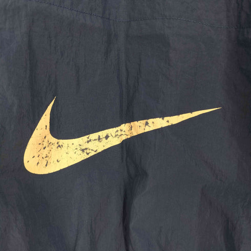 ナイキ NIKE 90s 銀タグ ロゴプリント Vネック ナイロン プルオーバー メンズ M(10-12)