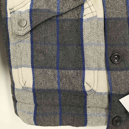 トミーヒルフィガー TOMMY HILFIGER 裏キルティング ウールポリ チェック 中綿シャツジャケット メンズ import:S