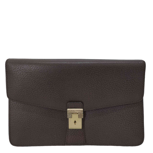 サルヴァトーレフェラガモ Salvatore Ferragamo レザークラッチバッグ メンズ
