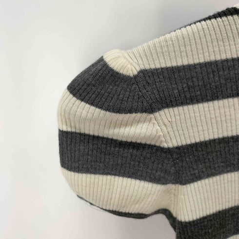 バーバリーブルーレーベル BURBERRY BLUE LABEL ロゴ刺繍パフスリーブタートル ニット レディース EUR:38