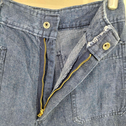 ユーエスネイビー U.S.NAVY 70-80s Seafarer dungaree ダンガリーセーラーパンツ 42TALON メンズ 平置き39cm