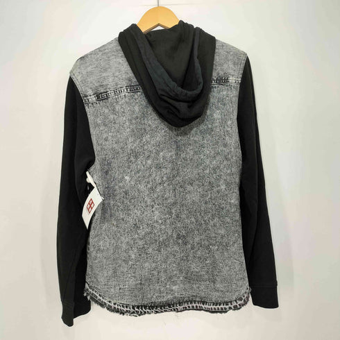 アリゾナジーン ARIZONA JEAN 切りっぱなし シャンブレーシャツ ドッキングパーカー メンズ import:M