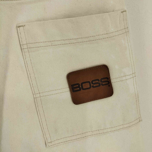 BOSS MADE IN USA 生成り ワイドテーパードデニムパンツ 42TALON メンズ 33 M