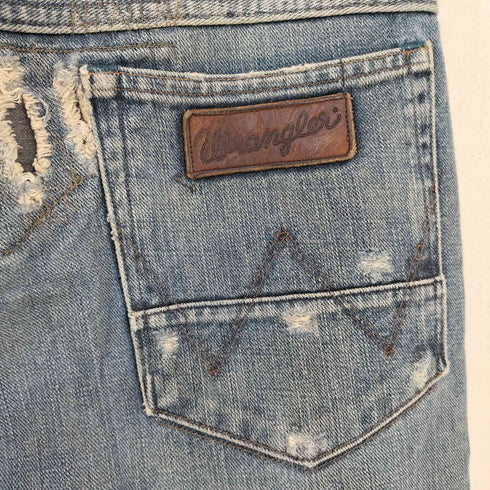 ラングラー Wrangler MADE IN TURKEY BEN ボタンフライ ダメージ加工デニムパンツ メンズ W31 L32