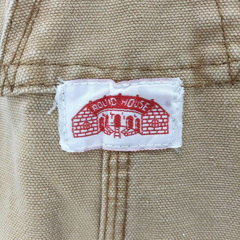 ラウンドハウス ROUND HOUSE ダック地 ダブルニーオーバーオール メンズ