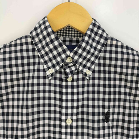 ラルフローレン RALPH LAUREN SLIM FIT ポニー刺繍 ボタンダウン ギンガムチェックシャツ レディース 2