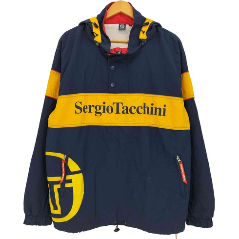 セルジオタッキーニ SERGIO TACCHINI WIND BREAKER FOOD PULL OVER ナイロン アノラック ハーフジップ メンズ import:M