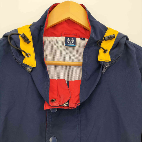 セルジオタッキーニ SERGIO TACCHINI WIND BREAKER FOOD PULL OVER ナイロン アノラック ハーフジップ メンズ import:M