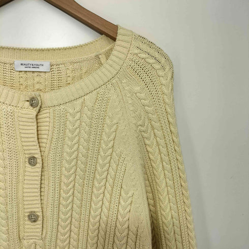 ビューティーアンドユースユナイテッドアローズ BEAUTY & YOUTH UNITED ARROWS ケーブルヘンリーネックニットプルオーバー レディース