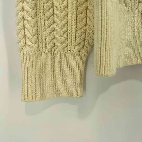 ビューティーアンドユースユナイテッドアローズ BEAUTY & YOUTH UNITED ARROWS ケーブルヘンリーネックニットプルオーバー レディース