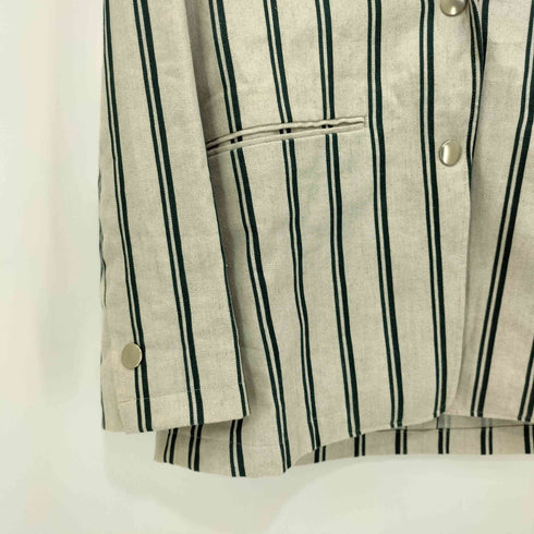 ビューティーアンドユースユナイテッドアローズ BEAUTY & YOUTH UNITED ARROWS リネン混ストライプジャケット レディース M