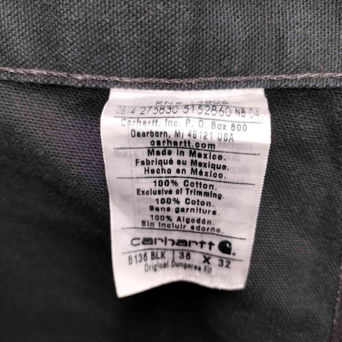 カーハート Carhartt Double Front Washed Duck Utility Work Pants カットオフ ジョーツ メンズ 36×32