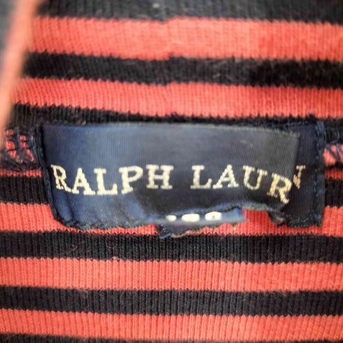 ラルフローレン RALPH LAUREN ポニー刺繍 ボーダー コットン タートルネック カットソー レディース 160
