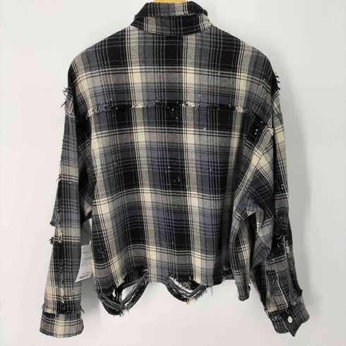 ダンケシェーン Danke Schon 24SS COTTON VIYELLA DAMEGE SHIRT ダメージ加工チェックネルシャツ メンズ JPN:M