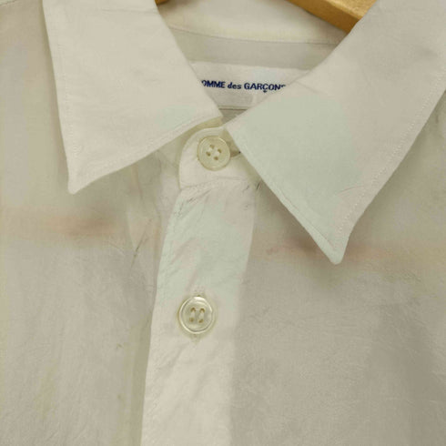 コムデギャルソンシャツ COMME des GARCONS SHIRT アセテート レーヨン フロントデザイン レギュラーカラー長袖シャツ メンズ S